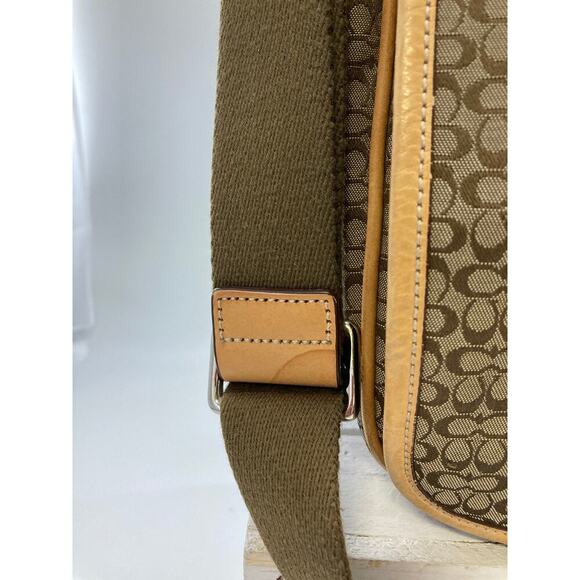 COACH F77004 CANVAS SIGNATURE LARGE CROSSBODY BAG(ASIS) - Picture 4 of 16